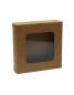 Preview: Verpackungskarton natur matt mit Sichtfenster, 7x1,4x6,8cm